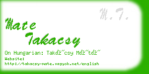 mate takacsy business card